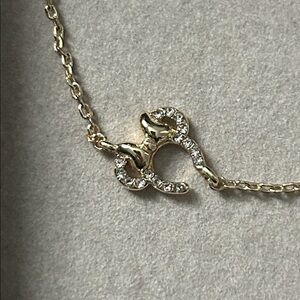 Disney Gold Bauble Bar Necklace Minnie Mouse Ears